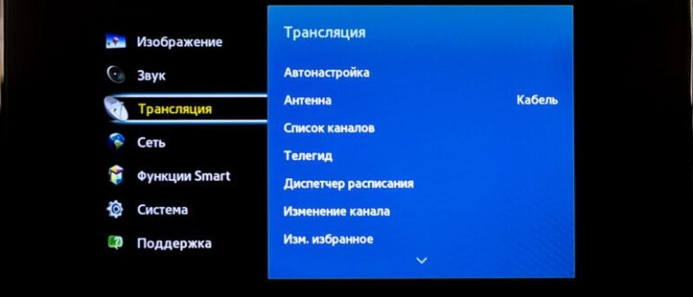 Настройка каналов на телевизоре